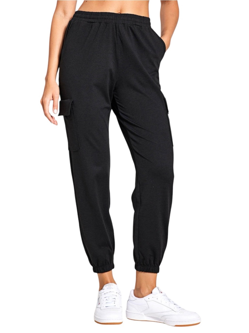 Vuori Women’s Heather Black Cargo Pocket Pull On Athletic Gym Joggers- Medium